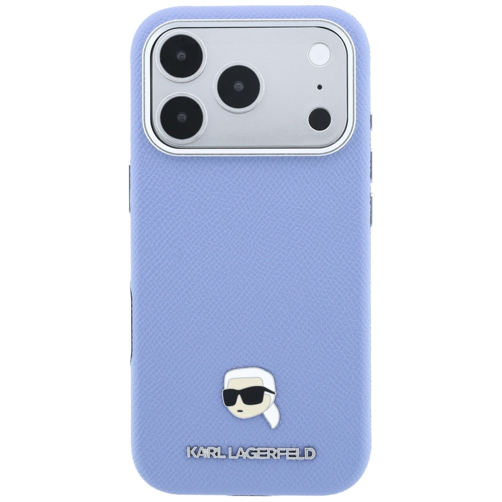 MagSafe ovitek za Apple iPhone 18 Pro Max / 17 Pro Max, Karl Lagerfeld, zrnata kovina Karl Head, modra
