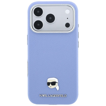 MagSafe ovitek za Apple iPhone 18 Pro Max / 17 Pro Max, Karl Lagerfeld, zrnata kovina Karl Head, modra