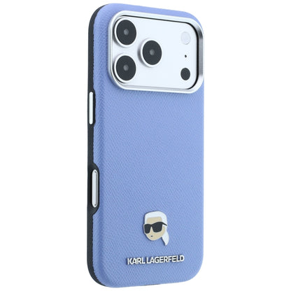 MagSafe ovitek za Apple iPhone 18 Pro Max / 17 Pro Max, Karl Lagerfeld, zrnata kovina Karl Head, modra