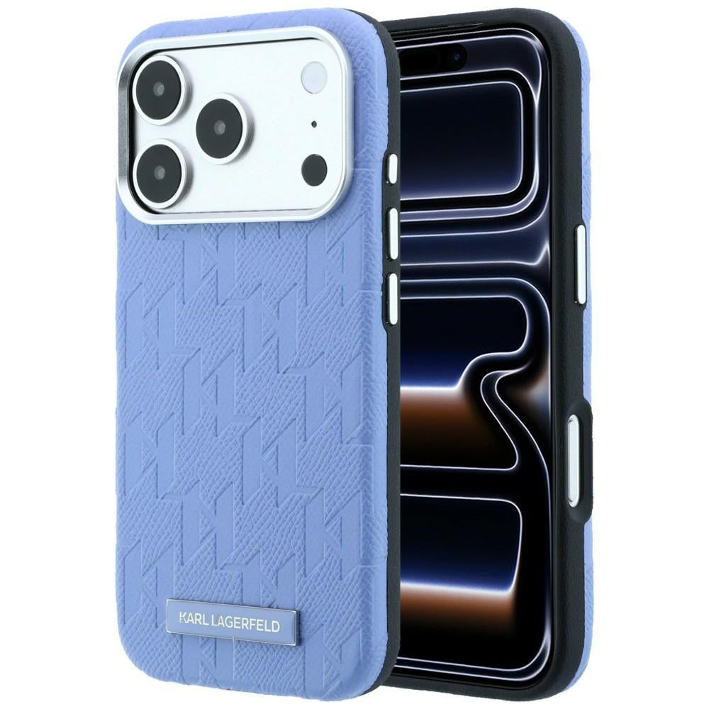 MagSafe ovitek za Apple iPhone 18 Pro Max / 17 Pro Max, Karl Lagerfeld, Grained Mono Resin Logo, Bleu