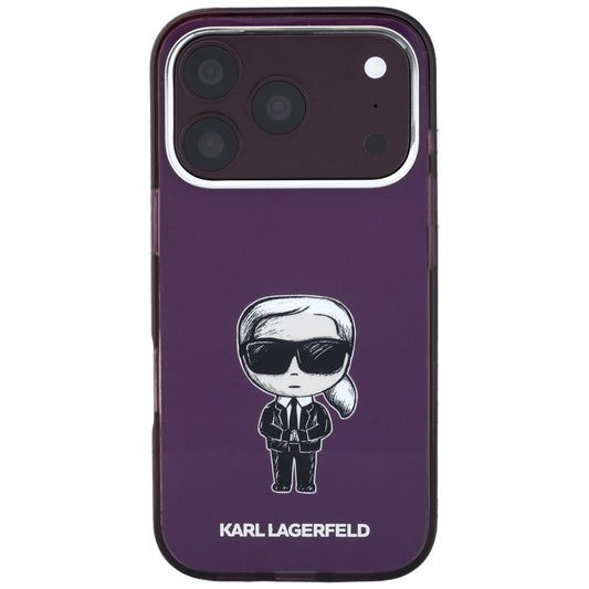MagSafe ovitek za Apple iPhone 18 Pro Max / 17 Pro Max, Karl Lagerfeld, IML Ikonik Sketch Print, Vijoličen