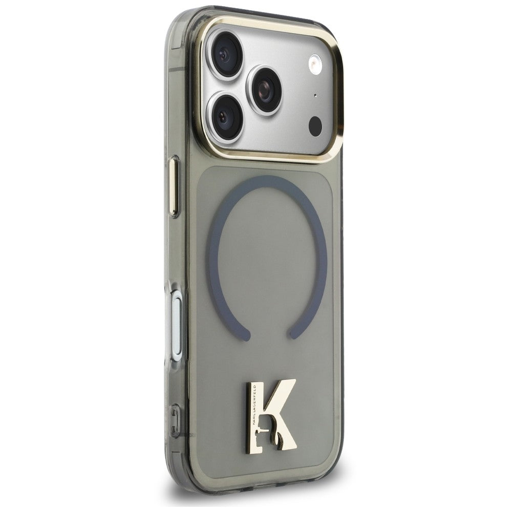 MagSafe ovitek za Apple iPhone 18 Pro Max / 17 Pro Max, Karl Lagerfeld, IML Karl Head Logo, črn
