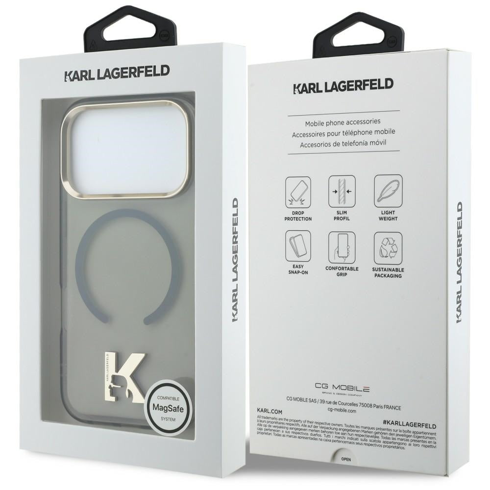 MagSafe ovitek za Apple iPhone 18 Pro Max / 17 Pro Max, Karl Lagerfeld, IML Karl Head Logo, črn
