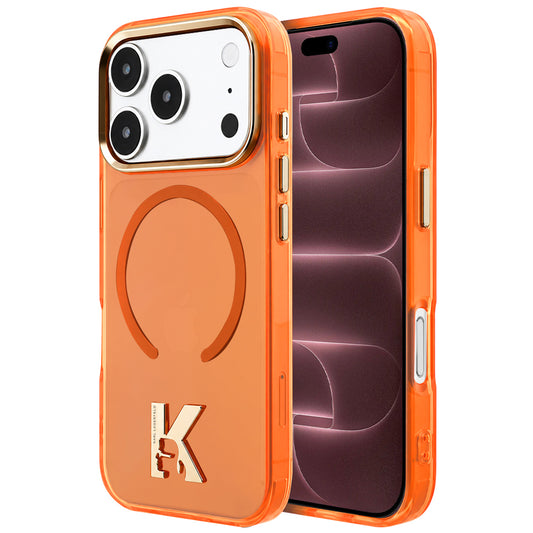 MagSafe ovitek za Apple iPhone 18 Pro Max / 17 Pro Max, Karl Lagerfeld, IML Karl Head Logo, oranžen