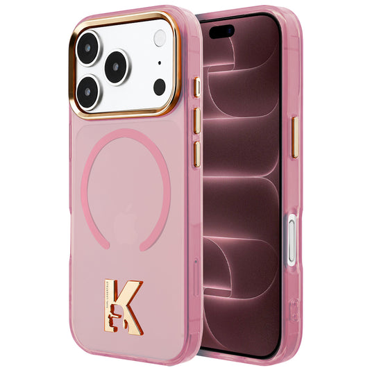MagSafe ovitek za Apple iPhone 18 Pro Max / 17 Pro Max, Karl Lagerfeld, IML Karl Head Logo, roza