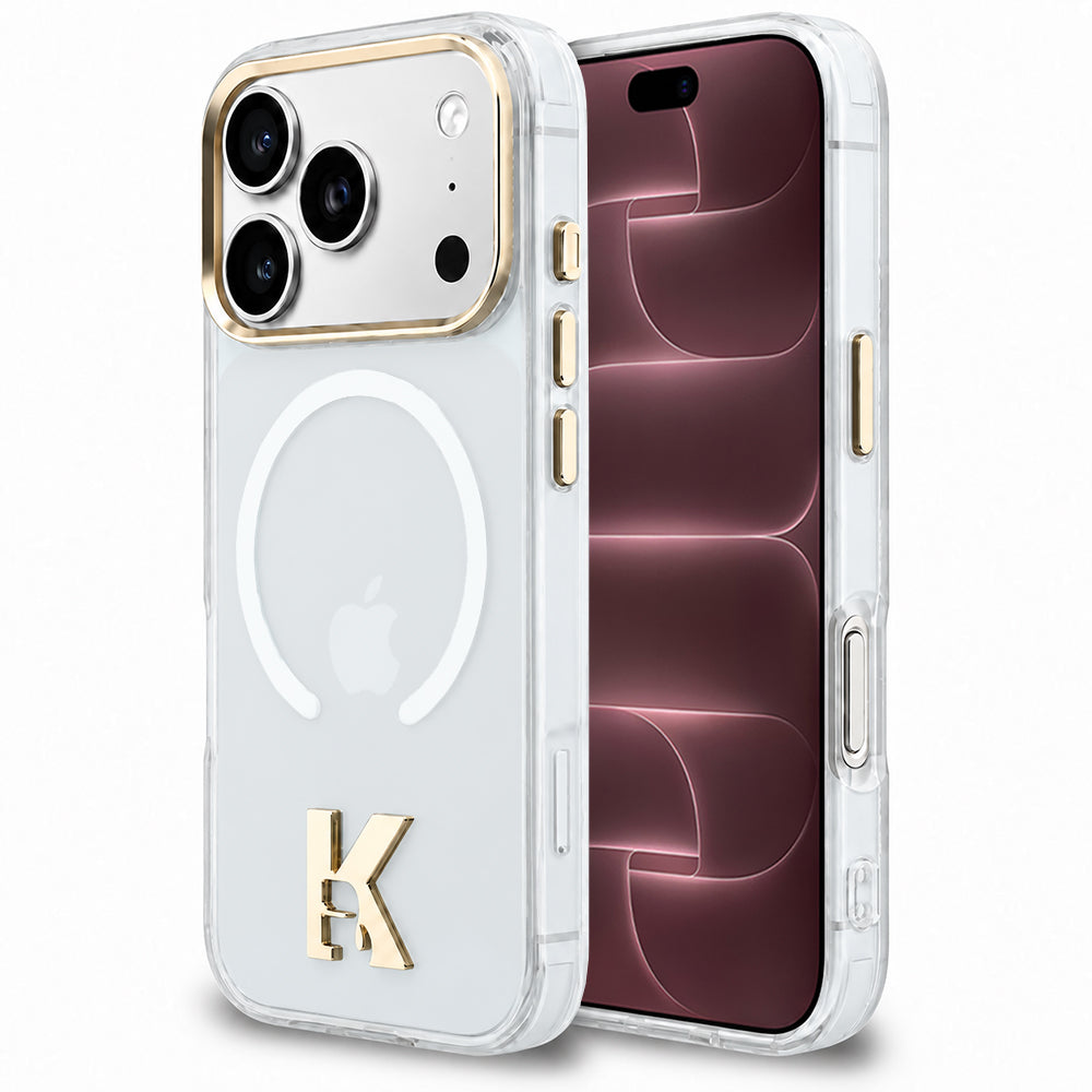 Prozoren ovitek MagSafe za Apple iPhone 18 Pro Max / 17 Pro Max, Karl Lagerfeld, IML Karl Head Logo