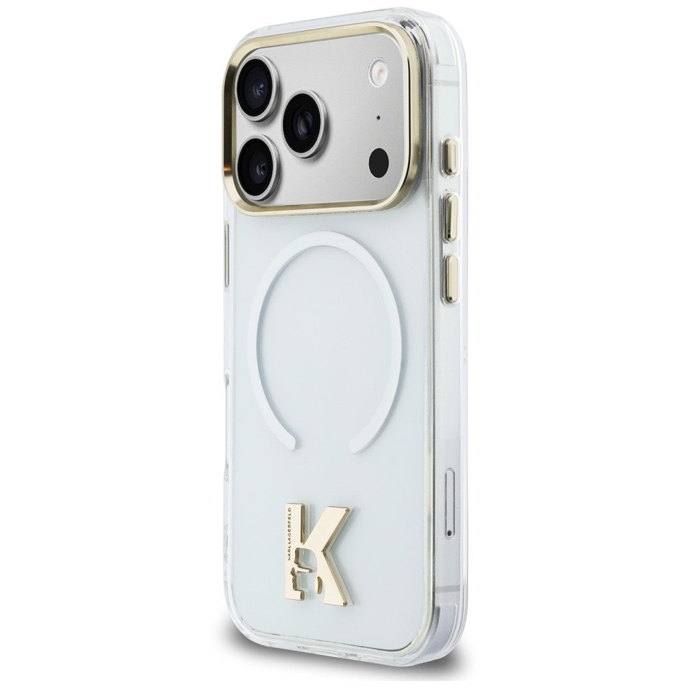 Prozoren ovitek MagSafe za Apple iPhone 18 Pro Max / 17 Pro Max, Karl Lagerfeld, IML Karl Head Logo