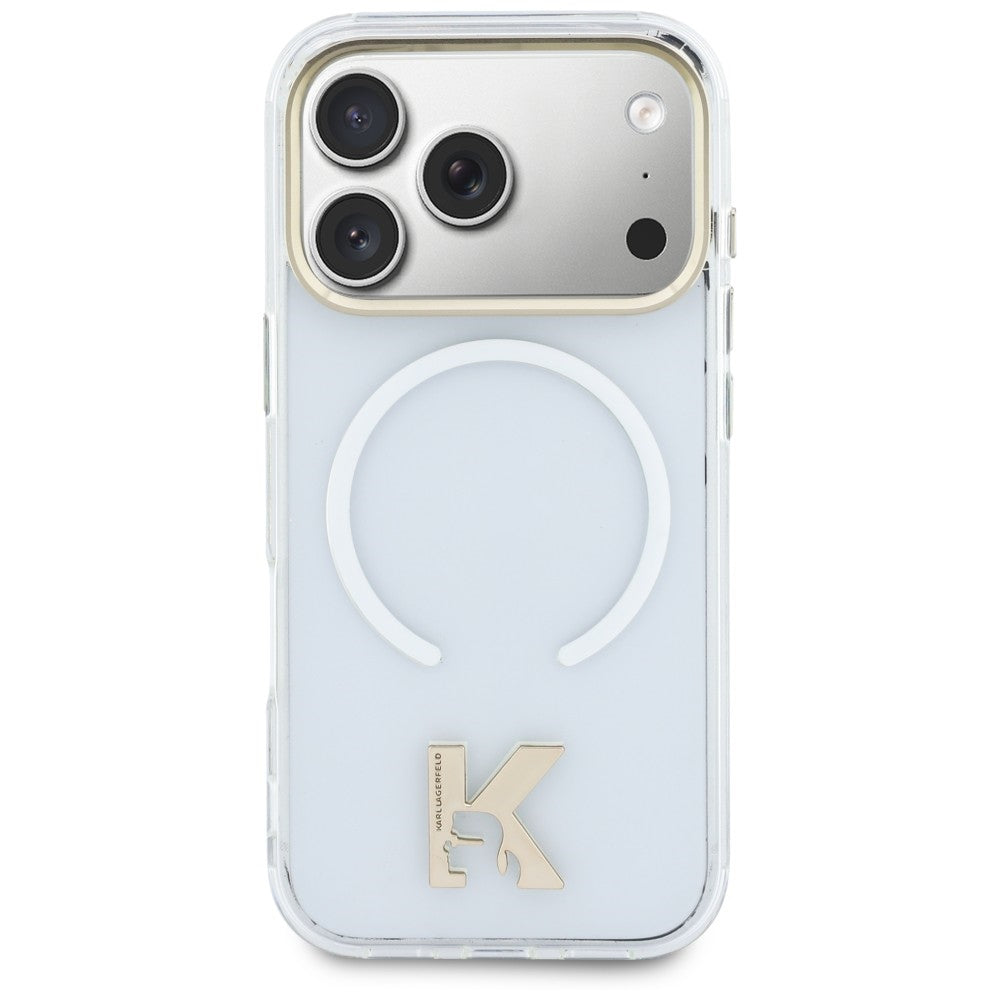 Prozoren ovitek MagSafe za Apple iPhone 18 Pro Max / 17 Pro Max, Karl Lagerfeld, IML Karl Head Logo