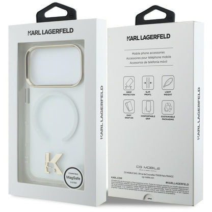 Prozoren ovitek MagSafe za Apple iPhone 18 Pro Max / 17 Pro Max, Karl Lagerfeld, IML Karl Head Logo