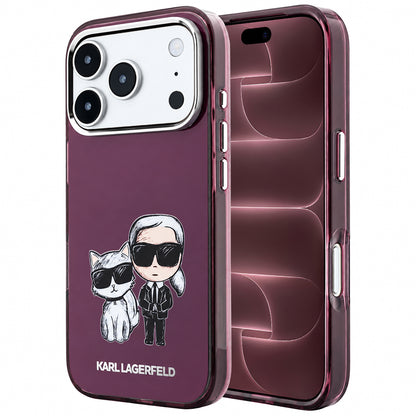 MagSafe ovitek za Apple iPhone 18 Pro Max / 17 Pro Max, Karl Lagerfeld, IML KC Bodies Sketch Print, Vijoličen