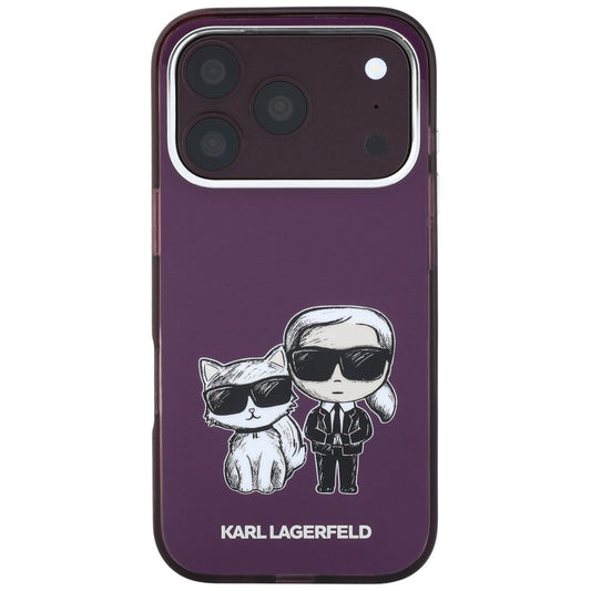 MagSafe ovitek za Apple iPhone 18 Pro Max / 17 Pro Max, Karl Lagerfeld, IML KC Bodies Sketch Print, Vijoličen