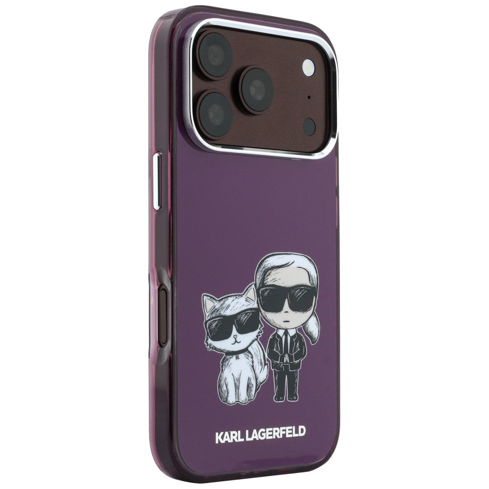 MagSafe ovitek za Apple iPhone 18 Pro Max / 17 Pro Max, Karl Lagerfeld, IML KC Bodies Sketch Print, Vijoličen