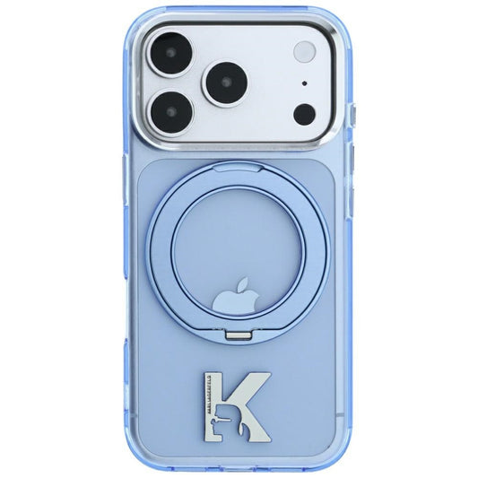 MagSafe ovitek za Apple iPhone 18 Pro Max / 17 Pro Max, Karl Lagerfeld, IML Ring Stand Kameo Metal, Modra