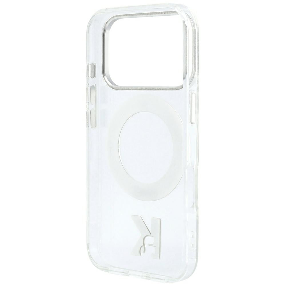MagSafe ovitek za Apple iPhone 18 Pro Max / 17 Pro Max, Karl Lagerfeld, IML Ring Stand Kameo Metal, Prozoren