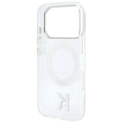 MagSafe ovitek za Apple iPhone 18 Pro Max / 17 Pro Max, Karl Lagerfeld, IML Ring Stand Kameo Metal, Prozoren