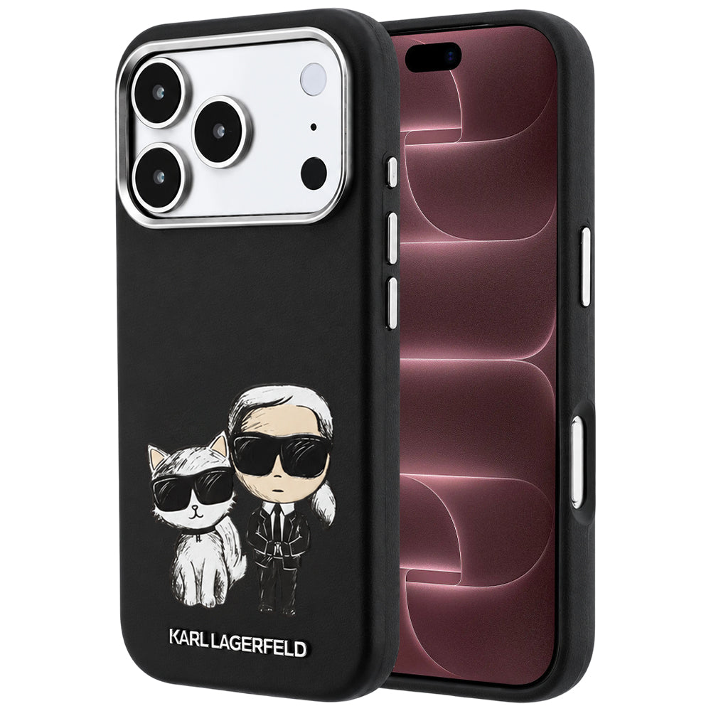 MagSafe ovitek za Apple iPhone 18 Pro Max / 17 Pro Max, Karl Lagerfeld, KC Bodies Sketch, Črn