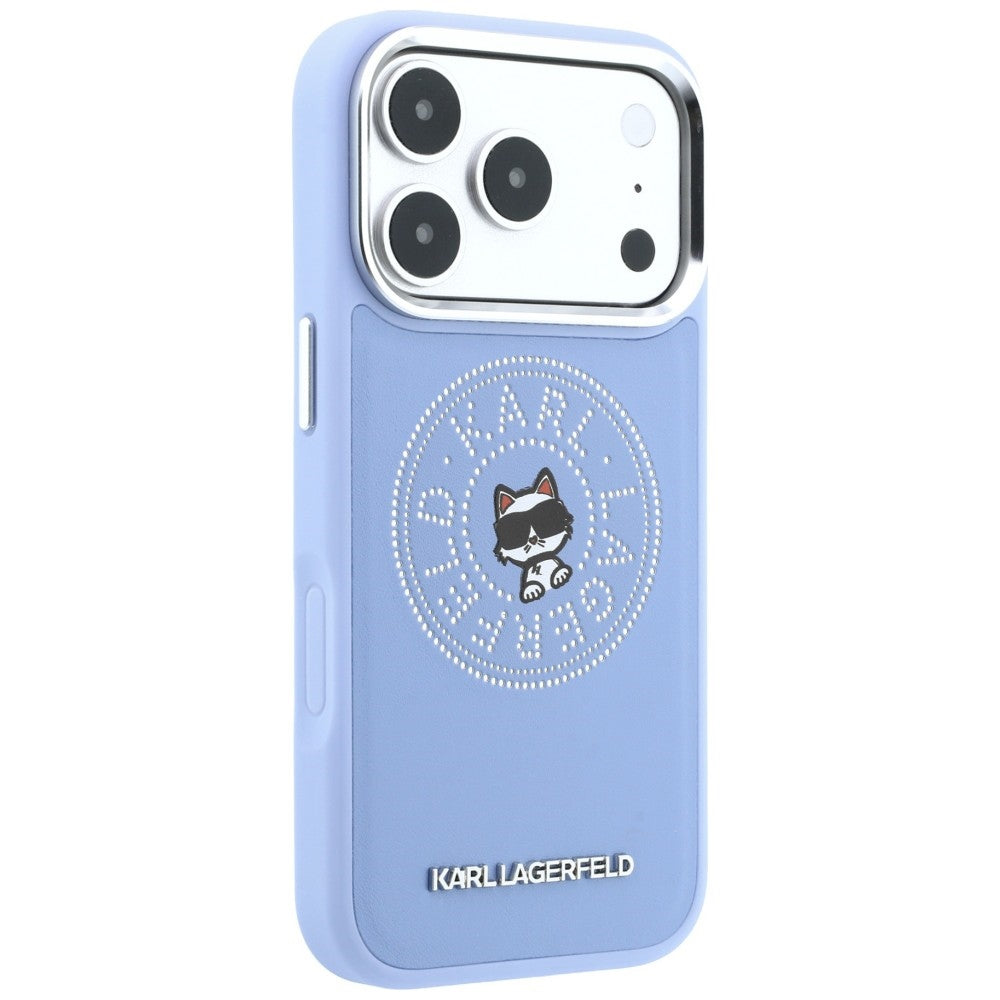 MagSafe ovitek za Apple iPhone 18 Pro Max / 17 Pro Max, Karl Lagerfeld, Point and Choupette Sketch, modra