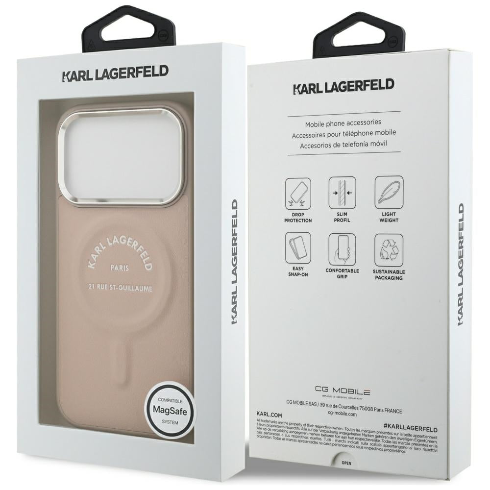 MagSafe ovitek za Apple iPhone 18 Pro Max / 17 Pro Max, Karl Lagerfeld, Ring Karl RSG Logo, roza