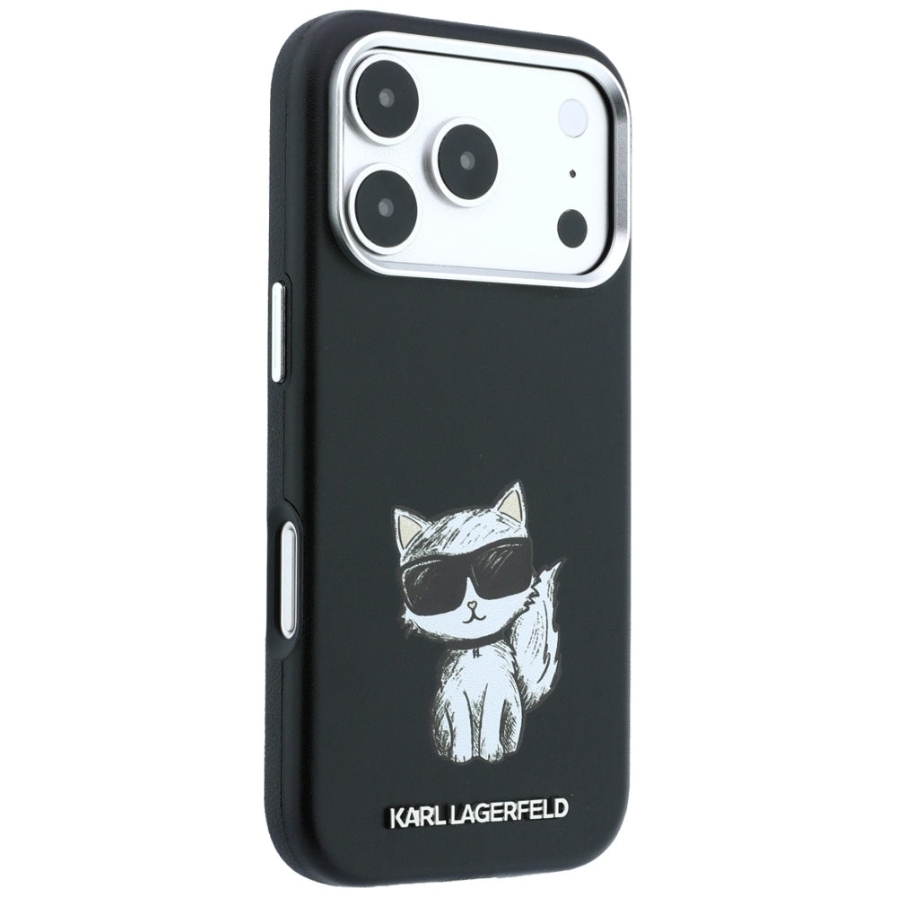 MagSafe Case for Apple iPhone 18 Pro Max / 17 Pro Max, Karl Lagerfeld, Smooth Choupette Sketch, Black