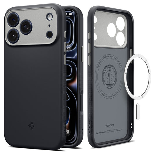 MagSafe ovitek za Apple iPhone 18 Pro Max / 17 Pro Max, Spigen, Caseology Nano Pop, Črn ACS12142