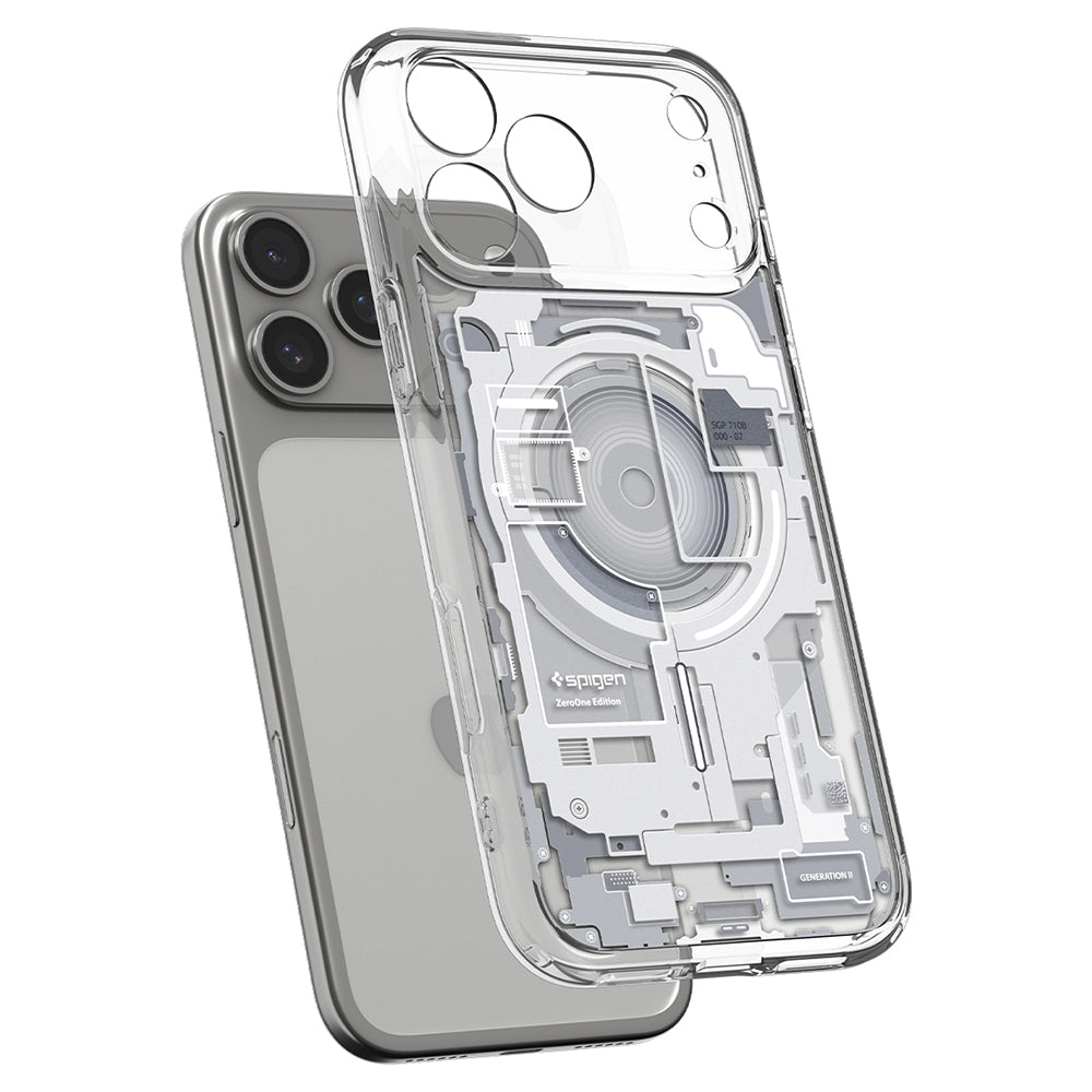MagSafe ovitek za Apple iPhone 18 Pro Max / 17 Pro Max, Spigen, Ultra Hybrid Zero One, bel ACS12126