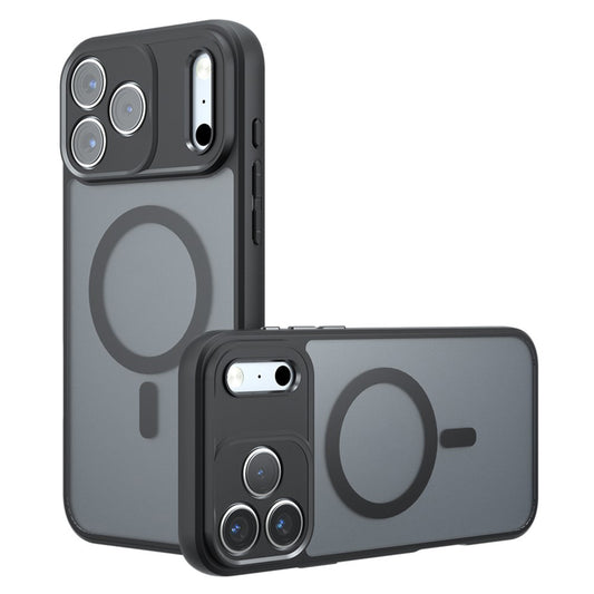 MagSafe ovitek za Apple iPhone 18 Pro Max / 17 Pro Max, Techsuit, PureFrost, Črna satenasta