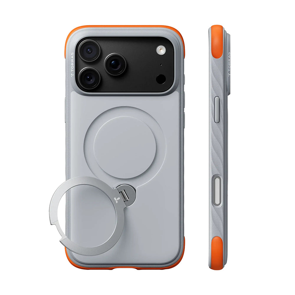 MagSafe ovitek za Apple iPhone 18 Pro Max / 17 Pro Max, Torras, Ostand Q3 Rugged, Bela