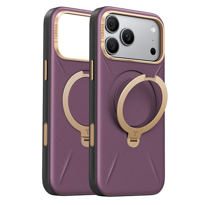 Ovitek MagSafe za Apple iPhone 18 Pro Max / 17 Pro Max, Torras, QPRO Leather, Vijoličen