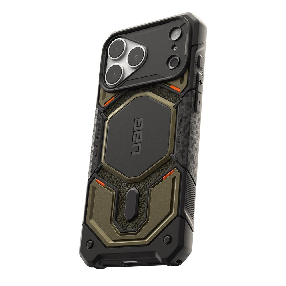 Ovitek MagSafe za Apple iPhone 18 Pro Max / 17 Pro Max, Urban Armor Gear, Monarch Pro Kevlar, Zelen