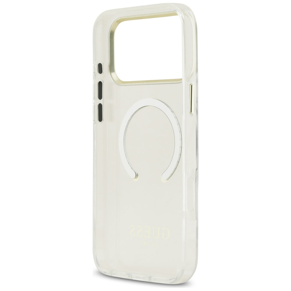 MagSafe ovitek za Apple iPhone 18 Pro Max, Guess, Metal Outline, Zlata