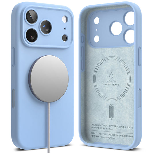 Ovitek MagSafe za Apple iPhone 18 Pro Max, Ringke, silikon, modra