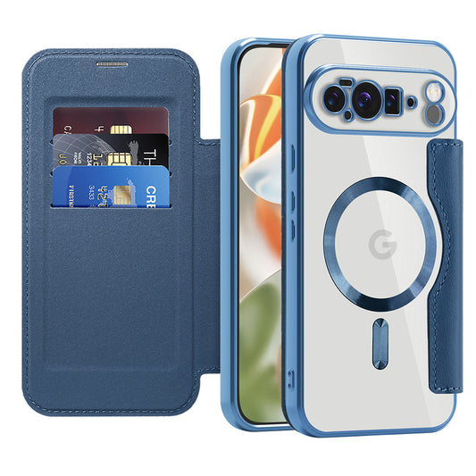 MagSafe ovitek za Google Pixel 10 Pro XL, Techsuit, SmartMag Book, modra
