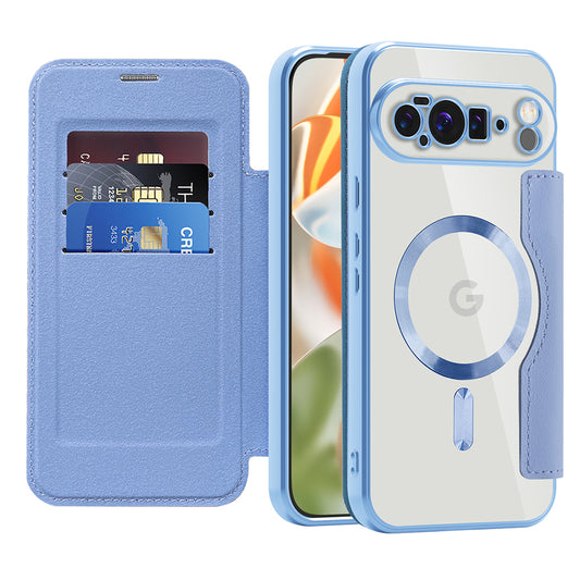 MagSafe ovitek za Google Pixel 10 Pro XL, Techsuit, SmartMag Book, modra