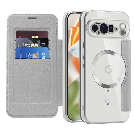 MagSafe ovitek za Google Pixel 10 Pro XL, Techsuit, SmartMag Book, Siva