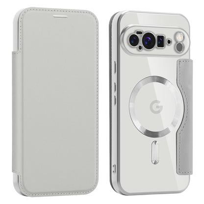 MagSafe Case for Google Pixel 10 Pro XL, Techsuit, SmartMag Book, Gray