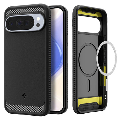 Ovitek MagSafe za Google Pixel 10 Pro XL, Spigen, Rugged Armor, Mat Črn ACS09721