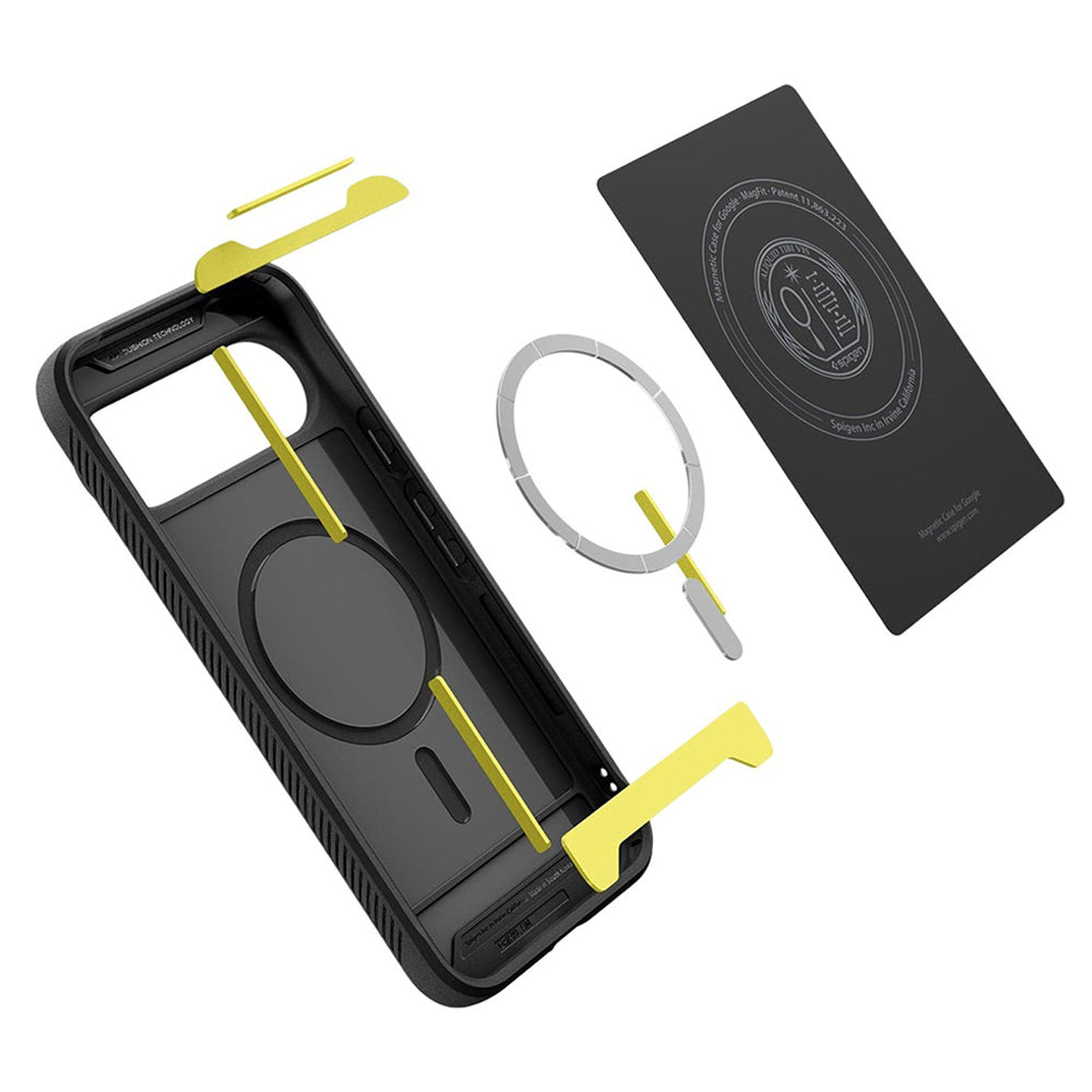 Ovitek MagSafe za Google Pixel 10 Pro XL, Spigen, Rugged Armor, Mat Črn ACS09721