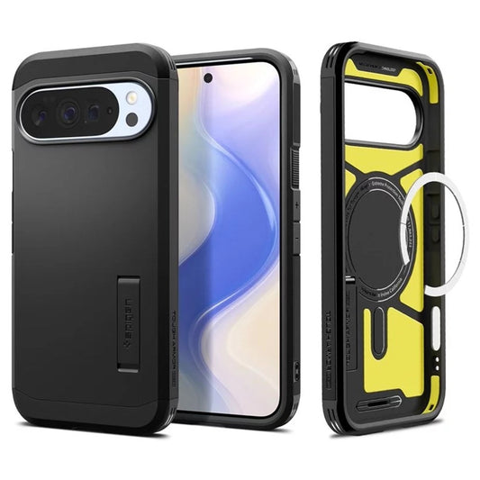 Ovitek MagSafe za Google Pixel 10 Pro XL, Spigen, Tough Armor, Črn
