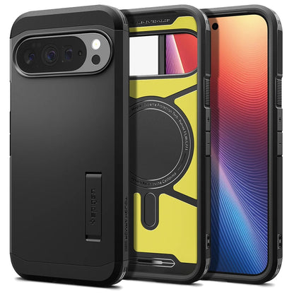 Ovitek MagSafe za Google Pixel 10 Pro XL, Spigen, Tough Armor, Črn