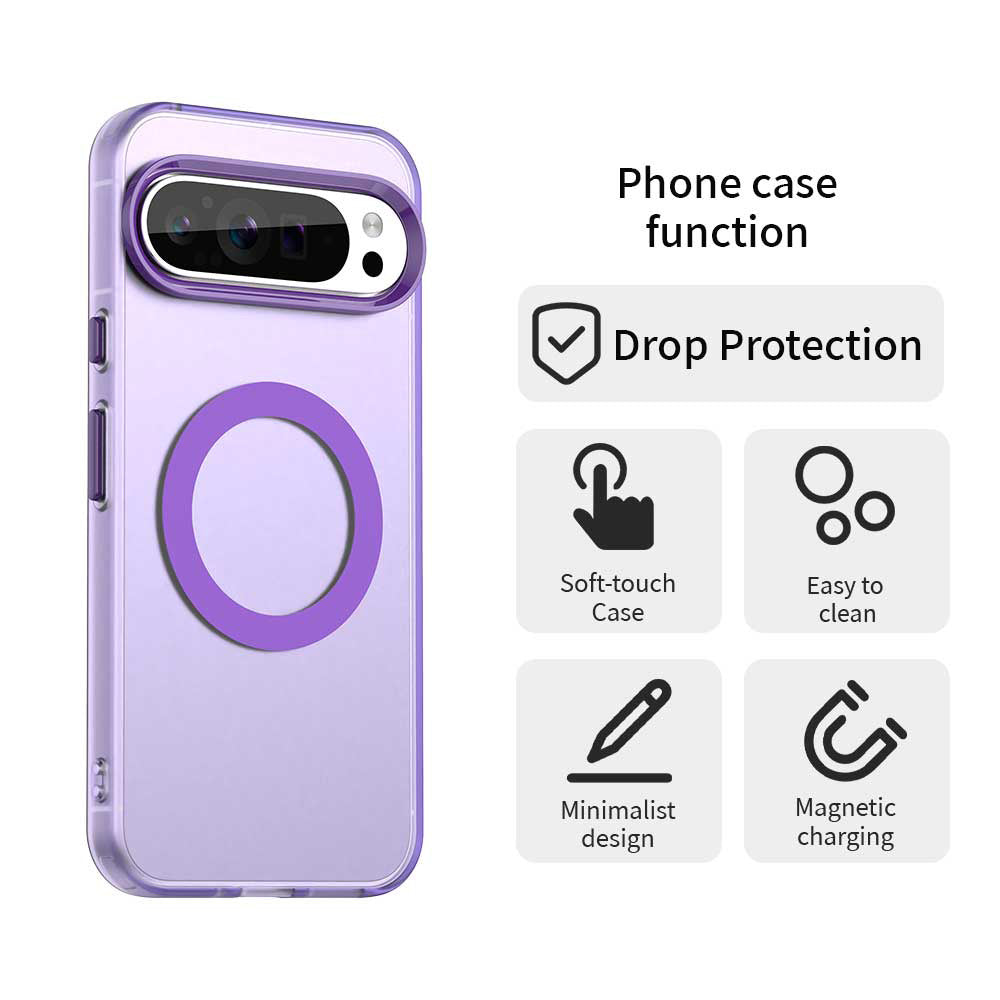 Ovitek MagSafe za Google Pixel 10 Pro XL, Techsuit, CandyCase, vijoličen