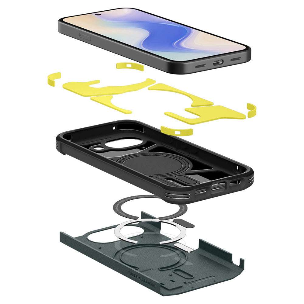 Ovitek MagSafe za Google Pixel 10a, Spigen, Tough Armor, Zelena ACS11282