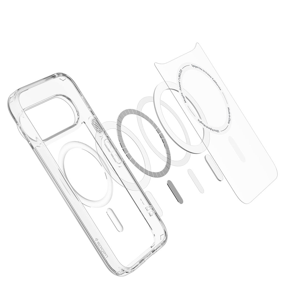 MagSafe ovitek za Google Pixel 11 Pro XL, Spigen, Ultra Hybrid, prozoren bel ACS11451
