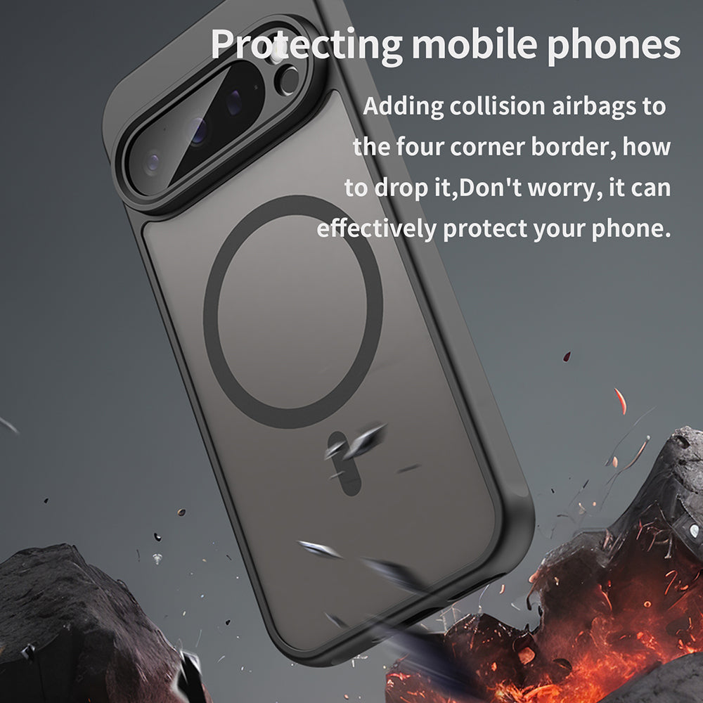 Ovitek MagSafe za Google Pixel 9 Pro, Techsuit, HaloFrost II, Črn