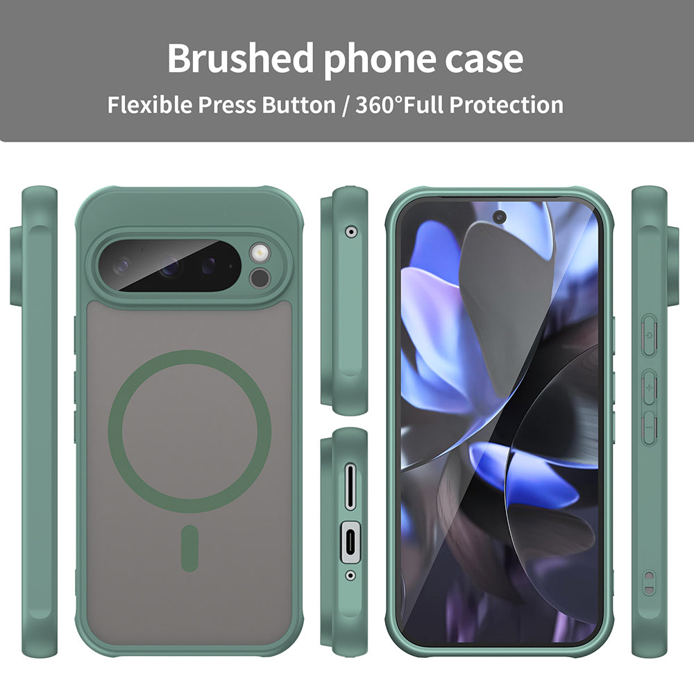 Ovitek MagSafe za Google Pixel 9 Pro, Techsuit, HaloFrost II, Zelen