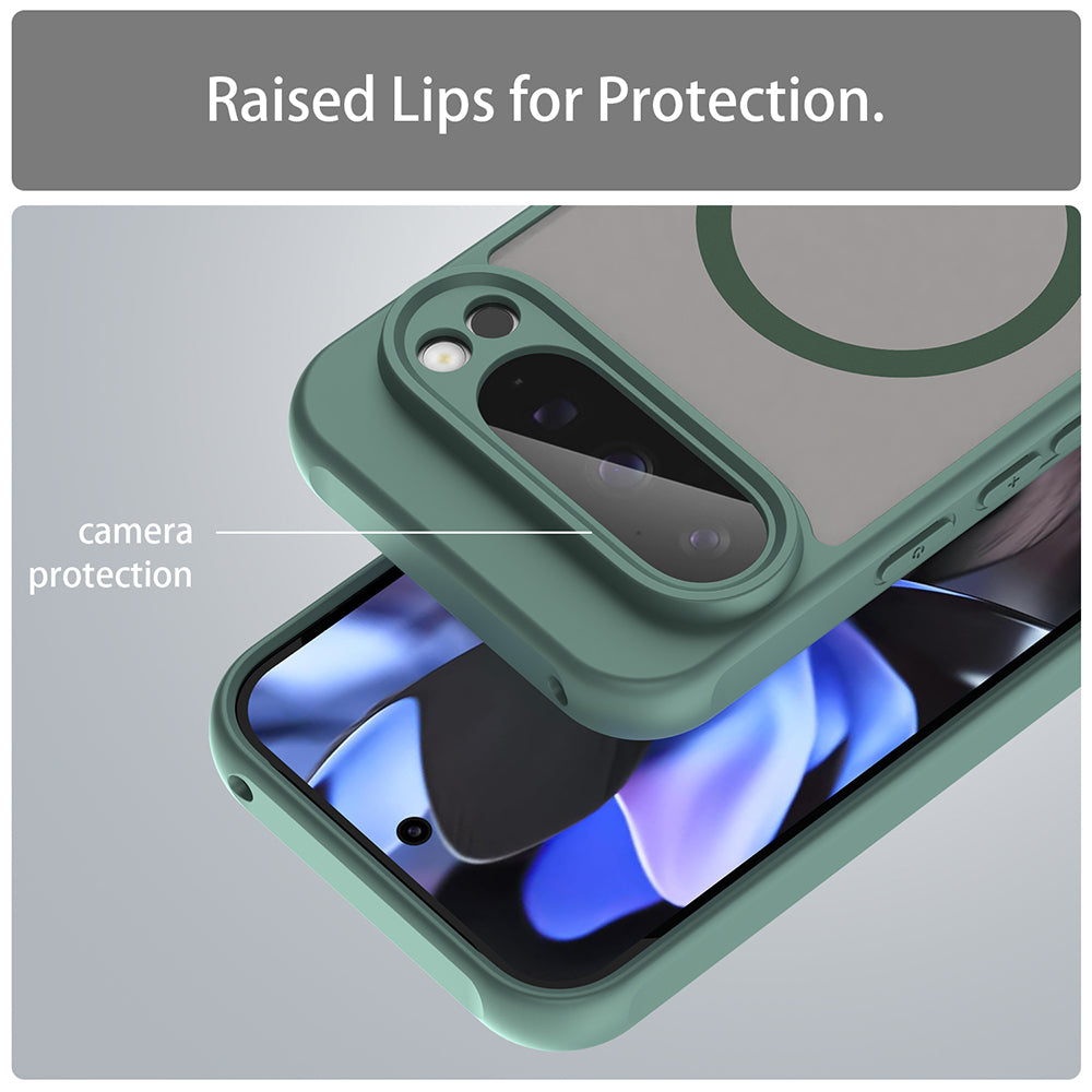 Ovitek MagSafe za Google Pixel 9 Pro, Techsuit, HaloFrost II, Zelen