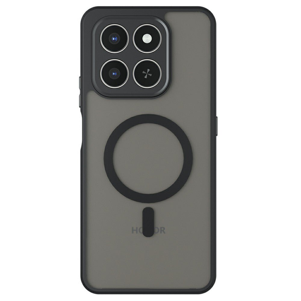 Ovitek MagSafe za Honor 400 Smart 4G / X7d 4G / 400 Smart 5G, Techsuit, PureFrost, Satenasto črn
