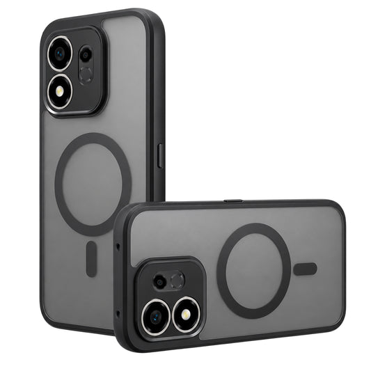 MagSafe ovitek za Honor 600 Smart, Techsuit, PureFrost, črna satenasta