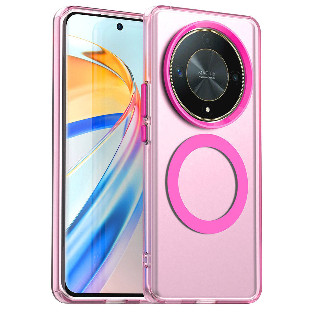 MagSafe ovitek za Honor Magic6 Lite, Techsuit, CandyCase, roza