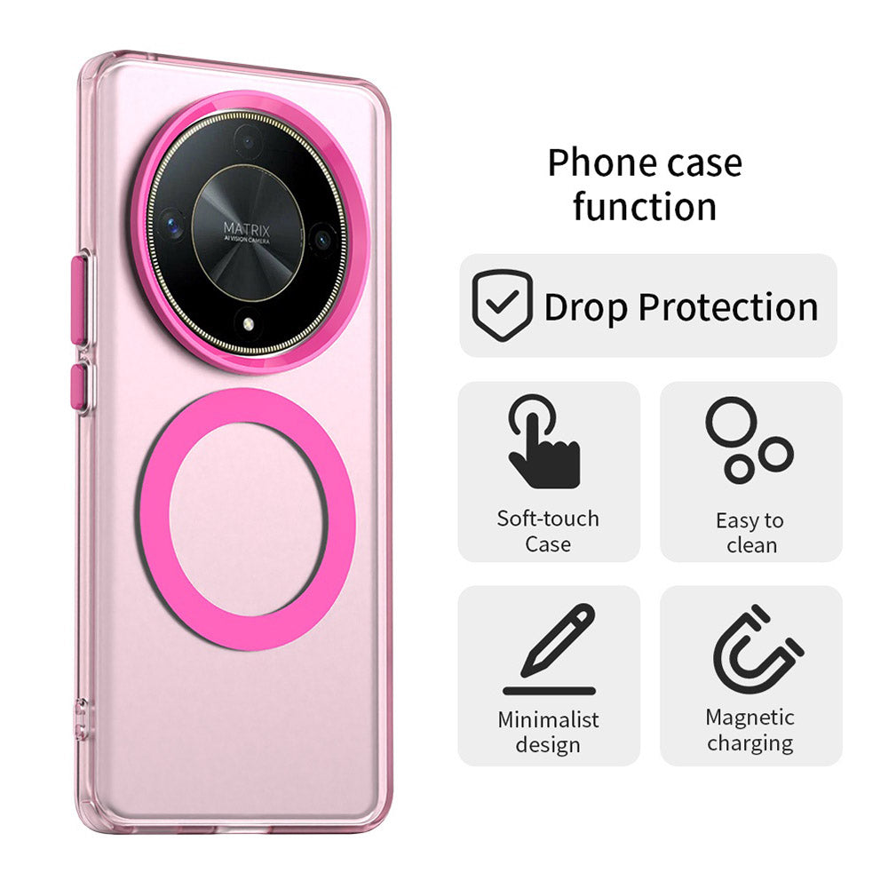 MagSafe ovitek za Honor Magic6 Lite, Techsuit, CandyCase, roza
