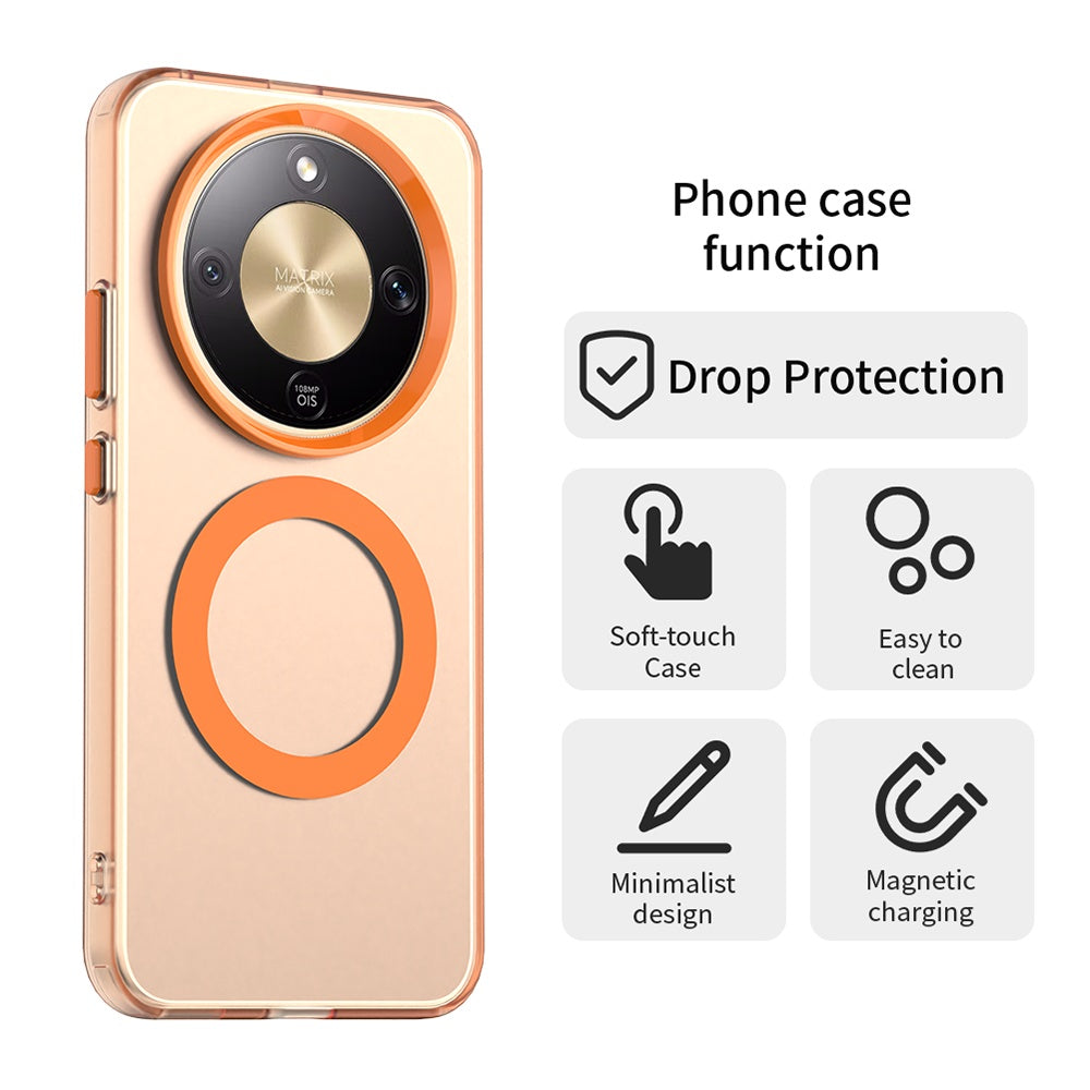 Ovitek MagSafe za Honor Magic8 Lite, Techsuit, CandyCase, Oranžen